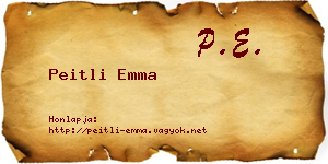 Peitli Emma névjegykártya
